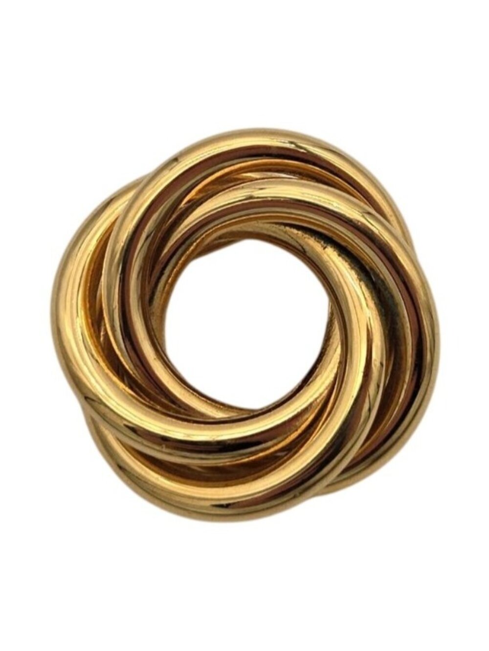 Vintage NAPIER Gold Tone Infinity Knot Pin Brooch 1-11/16" Elegant Design